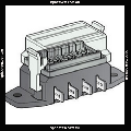 Baintech - Baintech Auto Fuse Block Lateral Connection 4 Pole 8 Terminals